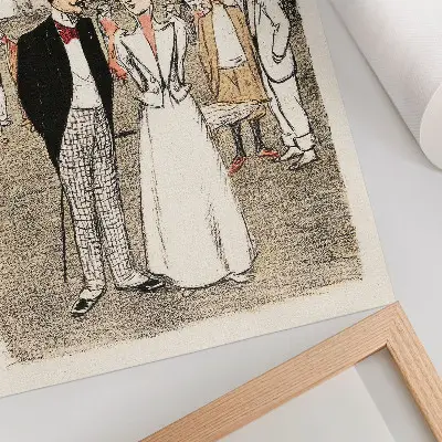 Väggposter Den eviga trion av Théophile Alexandre Steinlen hållbar gravyr från 1899