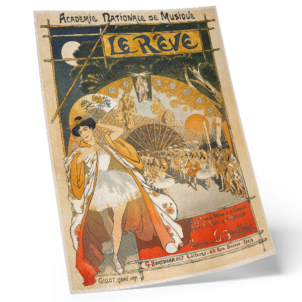 Dekorativ väggaffisch Drömmen (1891) av Théophile Alexandre Steinlen