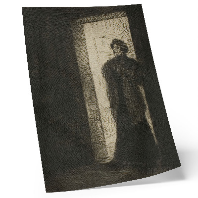 Dekorativ väggaffisch På tröskeln av Théophile-Alexandre Pierre Steinlen