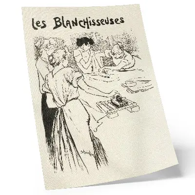 Les Blanchisseuses av Théophile Alexandre Steinlen konstposter