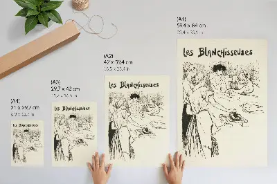 Les Blanchisseuses av Théophile Alexandre Steinlen konstposter