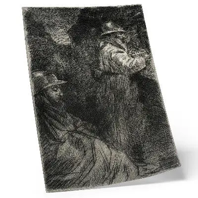 Affisch I baracken av Théophile Alexandre Steinlen