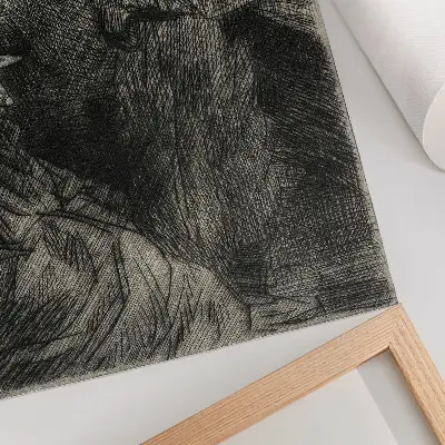 Affisch I baracken av Théophile Alexandre Steinlen