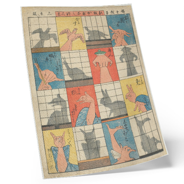 Poster Åtta skuggfigurer. Original från Minneapolis Institute of Art.