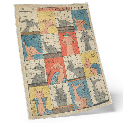 Poster Åtta skuggfigurer. Original från Minneapolis Institute of Art.