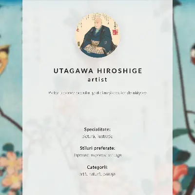 Väggaffisch Påfågel och pioner japanskt vintageträsnitt av Utagawa Hiroshige