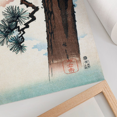 Affisch Japanese Pine (1842-1843) vintage Ukiyo-e av Utagawa Hiroshige