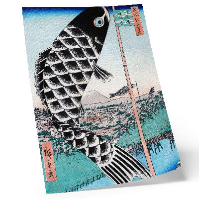 Dekorativ väggaffisch Utagawa Hiroshiges Suidobashi och Surugadai-bron (1857)