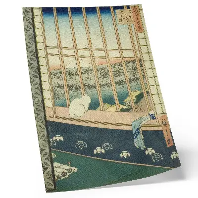 Hållbar väggposter Asakusa risfält och Torinomachi-festivalen ur serien Hundra berömda vyer över Edo av Hiroshige