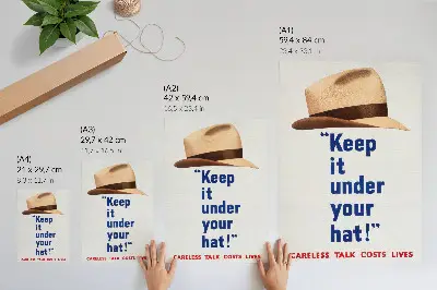 Håll det under hatten! högupplöst affisch från 1940-talet utgiven av St. Michael's Press Ltd