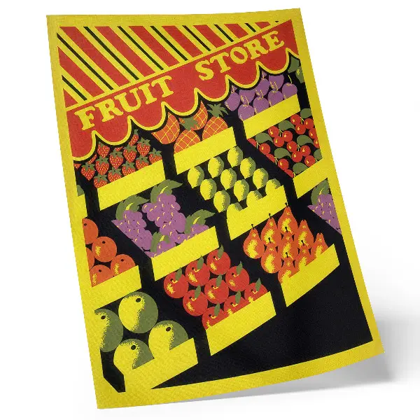 Fruktbutiken (1936) av Federal Art Project dekorativ väggaffisch