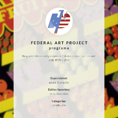 Dekorativ väggaffisch Fruktbutiken (1936) – av Federal Art Project