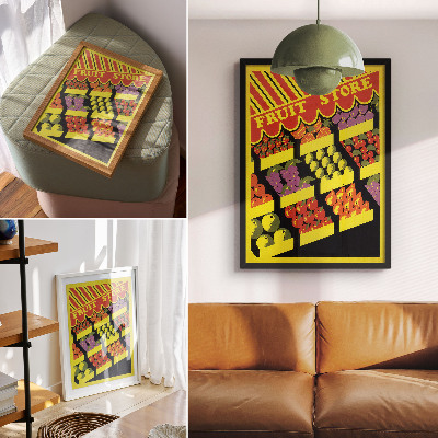 Dekorativ väggaffisch Fruktbutiken (1936) – av Federal Art Project