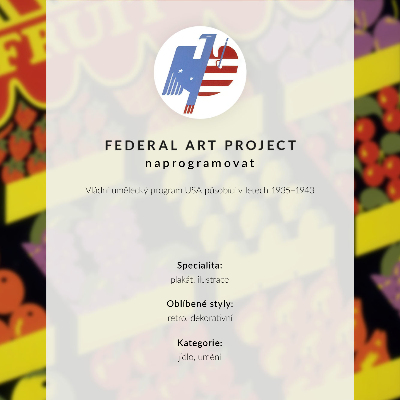 Dekorativ väggaffisch Fruktbutiken (1936) – av Federal Art Project