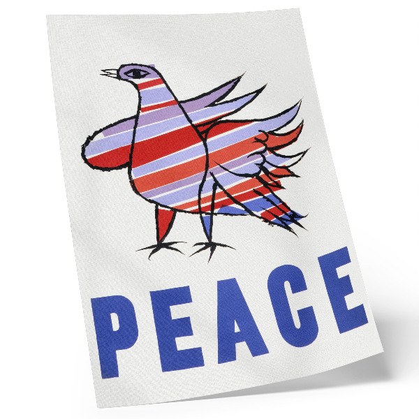 Poster McCarthy Peace (1968) med fågel av Ben Shahn