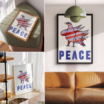 Poster McCarthy Peace (1968) med fågel av Ben Shahn