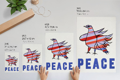 Poster McCarthy Peace (1968) med fågel av Ben Shahn