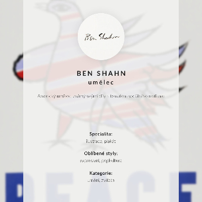 Poster McCarthy Peace (1968) med fågel av Ben Shahn