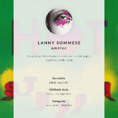 Dekorativ väggaffisch Heta grejer! (1985) – Lanny Sommese affisch
