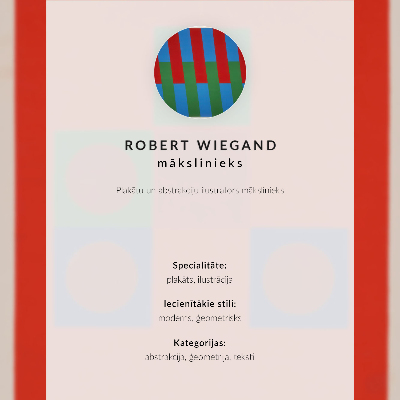 Poster Robert Wiegands utställningsaffisch (1965)