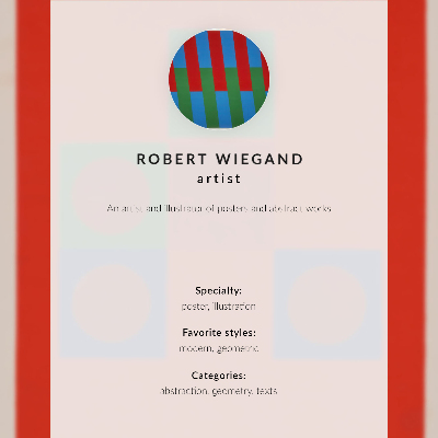 Poster Robert Wiegands utställningsaffisch (1965)