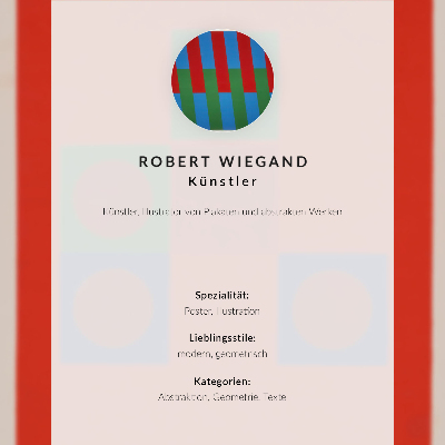 Poster Robert Wiegands utställningsaffisch (1965)