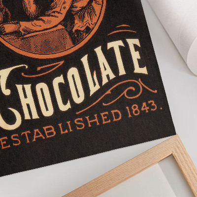 Hållbar väggposter Webbs choklad (1843) – kromolitografi