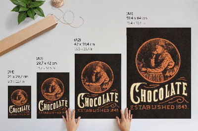 Hållbar väggposter Webbs choklad (1843) – kromolitografi