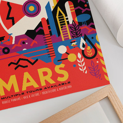 Dekorativ väggaffisch Rymdresor till planeten Mars