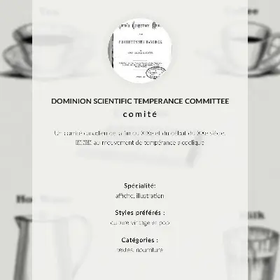 Affisch Säkra stimulantia från Dominion Scientific Absorption Committee