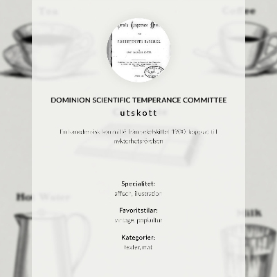 Affisch Säkra stimulantia av Dominion Scientific Absorption Committee