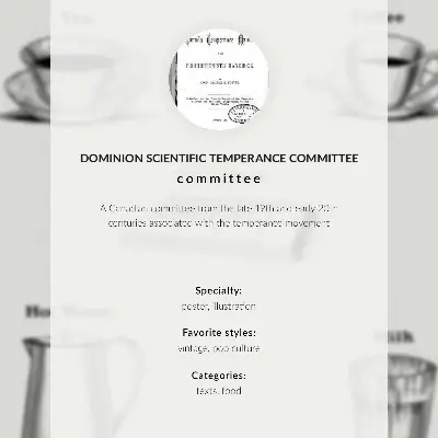 Affisch Säkra stimulantia från Dominion Scientific Absorption Committee