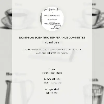 Affisch Säkra stimulantia från Dominion Scientific Absorption Committee