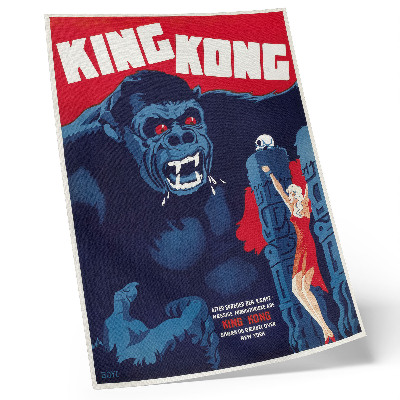 Hållbar väggposter Dansk filmaffisch för King Kong (1933)