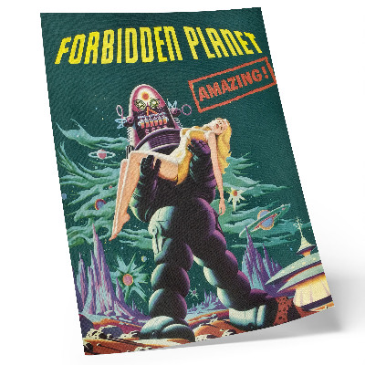 Dekorativ väggaffisch Den förbjudna planeten med roboten Robby (1956)