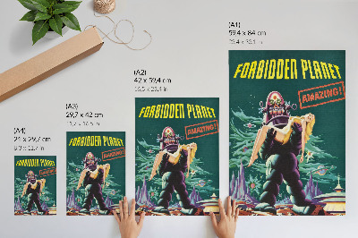 Dekorativ väggaffisch Den förbjudna planeten med roboten Robby (1956)