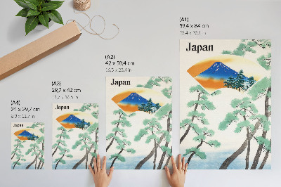 Poster Japanska regeringsjärnvägens resor (1930), vintageillustration