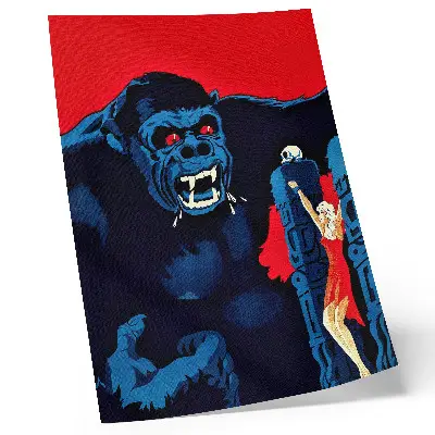 Hållbar väggposter dansk filmaffisch för King Kong från 1933