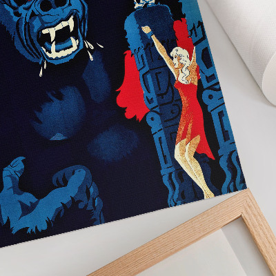 Hållbar väggposter Dansk filmaffisch för King Kong (1933)