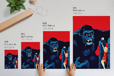 Hållbar väggposter Dansk filmaffisch för King Kong (1933)