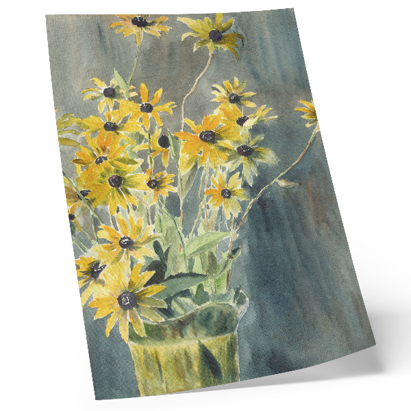 Hållbar väggposter Vas med rudbeckior (1915) av Hannah Borger Overbeck
