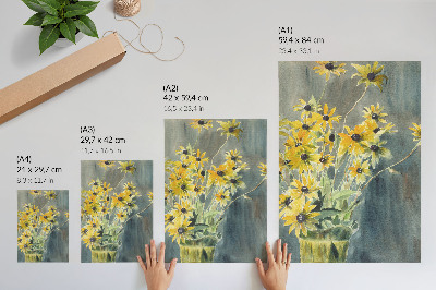 Hållbar väggposter Vas med rudbeckior (1915) av Hannah Borger Overbeck