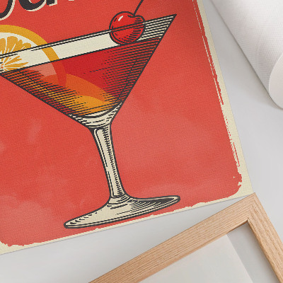 Affisch Negronicocktail med citron och körsbär
