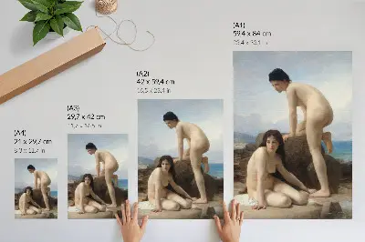 Badande kvinnor av William Adolphe Bouguereau affisch