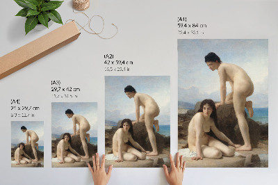 Affisch Badande kvinnor av William Adolphe Bouguereau