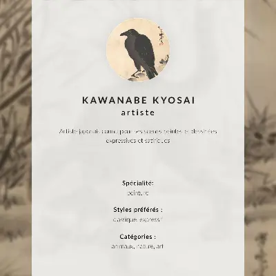 Katt som fångar en groda av Kawanabe Kyosai hållbar väggposter