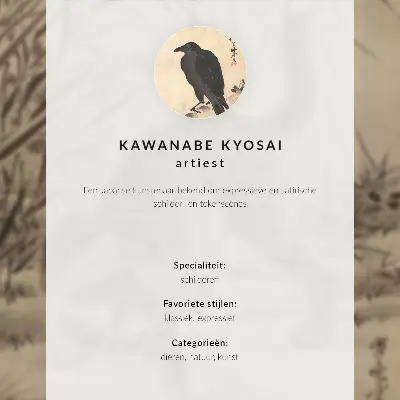 Katt som fångar en groda av Kawanabe Kyosai hållbar väggposter
