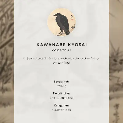 Katt som fångar en groda av Kawanabe Kyosai hållbar väggposter