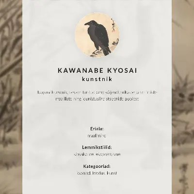 Katt som fångar en groda av Kawanabe Kyosai hållbar väggposter