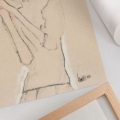 Affisch Porträtt av en kvinna (1910) av Egon Schiele – en feminin linjeteckning från MET-museets samling
